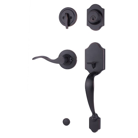 Weslock Parkside SGL CYL Handleset RH New Haven Trim Oil Rubbed Bronze R2820-1X1FR2D